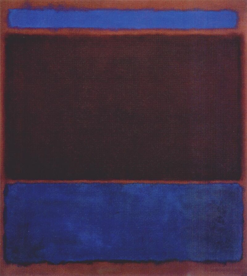 No. 3 (Bright Blue, Brown, Dark Blue on Wine) wikiart.org/en/mark-rothko…