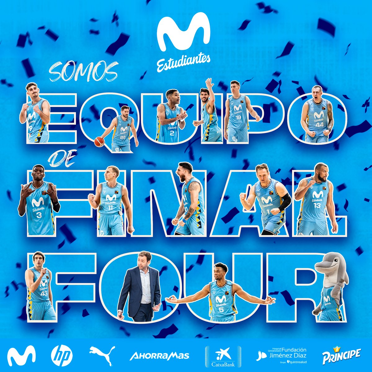 MovistarEstu's tweet photo. 💙 ¡ SOMOS EQUIPO DE FINAL FOUR! 💪

¡Seguimos AFICIÓN! 💪💙 https://t.co/8eP6urOZsd