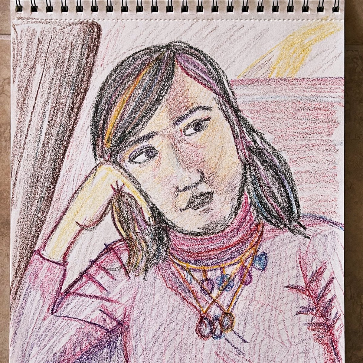 My sketchbook, ‘Deep thoughts’, 11 inches x 14 inches, pastel on paper.
#artist #art #artwork  #artoftheday #hobbie #paint #pastel #scenery #portrait #mysketchbook #bircedikici #creative #birceart   #carveouttimeforart #passioncolorjoy #artistsoninstagram #instaart #artsy