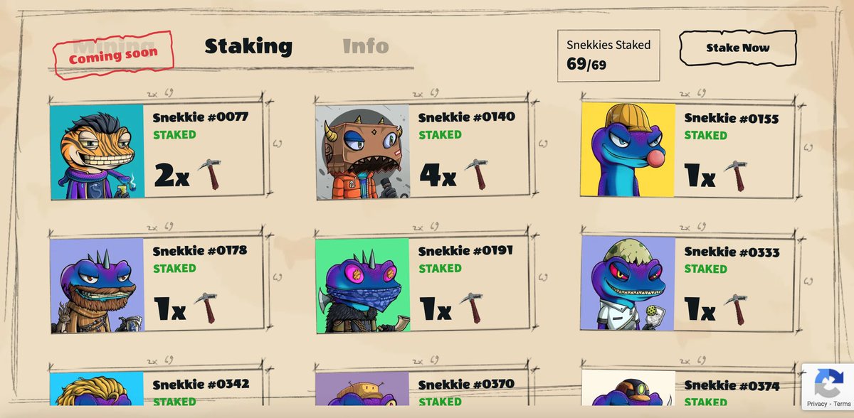Staking is live! 🙌

It's time to Enter the Mines!!! 🐍⛏💰  

Stake here: snekkies.com (menu ➡️ Enter the Mines)

More details in Discord: discord.gg/snekkies