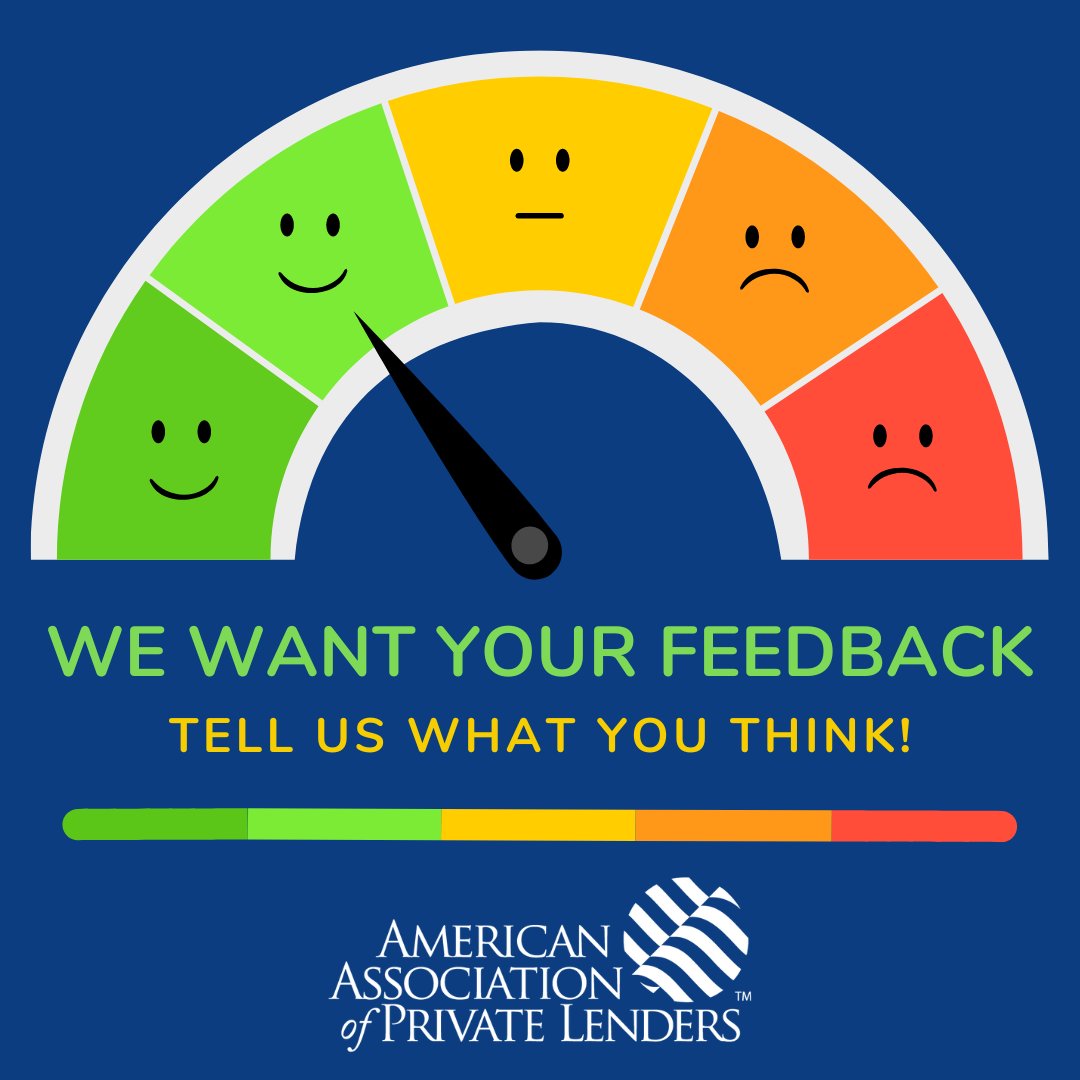 🗣 We want to hear from you!

We welcome your #feedback, #ideas, & #insight to help guide association progress & initiatives.

Submit your thoughts ➡️ rpb.li/9PEiF

#privatelending #yourassociationatwork