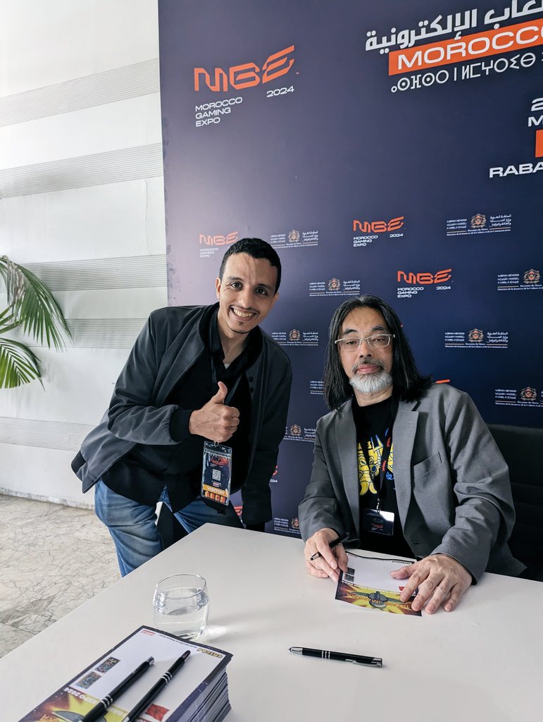 It was an honor to meet the legend Mr. Takaya Imamura @ima_1966 in  @Mgexma Morocco gaming  expo 2024  !! #nintendo #zelda #omega6
Domo arigato gozaimasu 🇲🇦🇯🇵