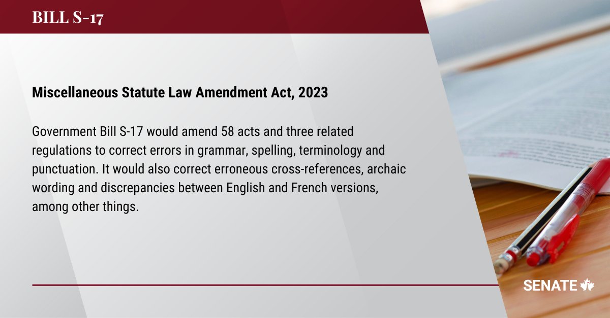 Bill #S17 has been adopted at second reading in the Senate and referred to the Senate Committee on Legal and Constitutional Affairs: ow.ly/NzW150S2RRZ #SenCA #CdnPoli #LCJC