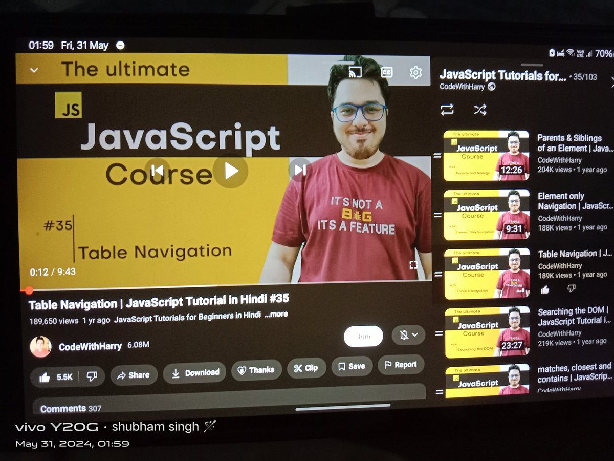 Shubham_806's tweet image. 2 AM with js code
Element only NAVIGATION
AND Table NAVIGATION
@codewithharry #learnin public #javascrip