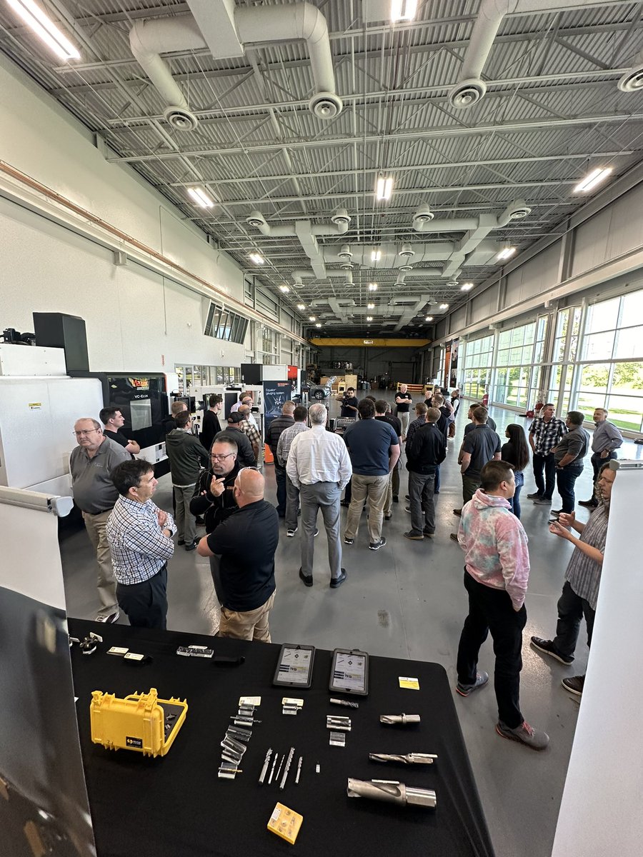JonCaliguriDSI's tweet photo. Ai generated @adskFusion G code from @TeamCloudNC running live at @MazakCorp Midwest Tech center during Day 2 of the DSI Fusion Summit! https://t.co/vNQSrs2z5O
