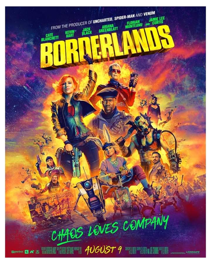 FYI: Are you ready to see @edgarramirez25 on #borderlandsmovie Check out the poster  @BorderlandsFilm
F💥​ck around and find out.

📣Directing by #eliroth

✅Coming on cinemas August 9th 

Also starring #cateblanchett @jackblack @KevinHart4real   @jamieleecurtis #edgarramirez