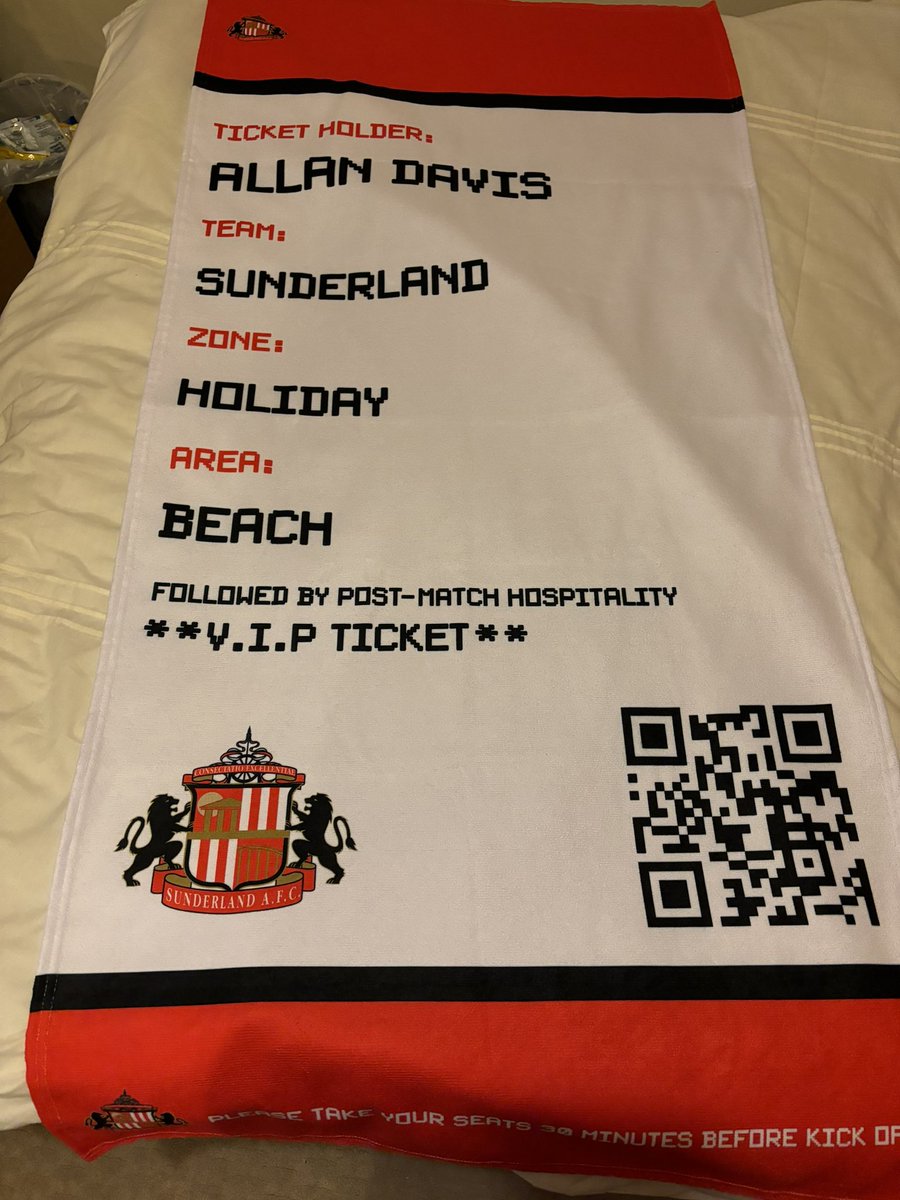 My new beach towel has arrived.