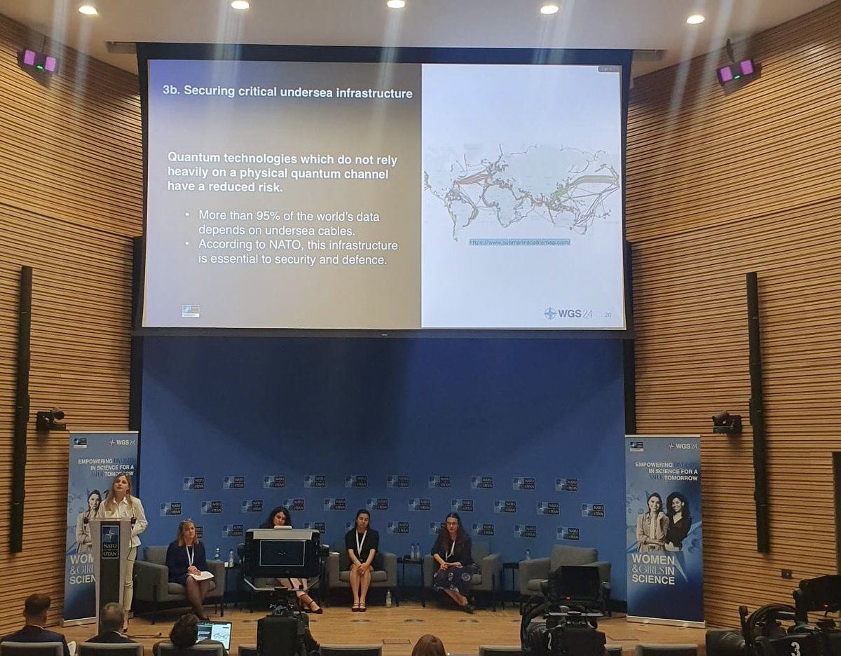 RomaniaNATO's tweet photo. Proud to welcome Romanian 🇷🇴 researcher Ioana Moflic to @NATO HQ. She’s a finalist in @NATO’s Women &amp; Girls in Science 2024 Challenge #WGS24 with her groundbreaking project on #Quantum communication. We’re committed to supporting #WomenInScience. https://t.co/Seurmx9YNX
