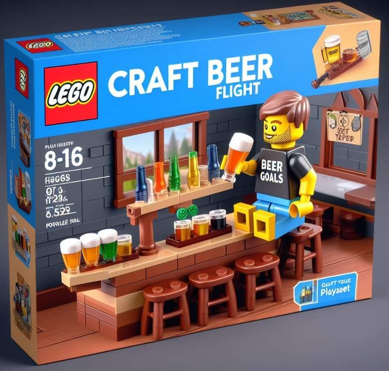 Even Lego men are getting into craft beer these days. What BEERs do you think they serve? Plastic Pale Ale? Yellow Sunshine IPA? #BeerGoals  🍻🍺😁 #Lego #Beer #Beers