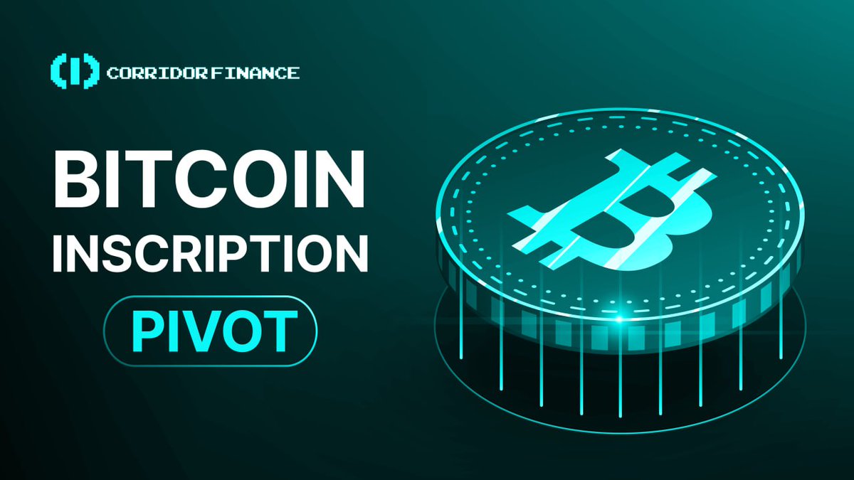 Bitcon inscription pivot.✨
 
The remarkable feat of Corridor Finance has seen a huge surge in the Bitcoin ecosystem. Unlike Ethereum's ERC-20 tokens, which are deployed using smart contracts, Bitcoin's tokens, known as inscriptions, are live blockchain data.

@CorridorFinance,