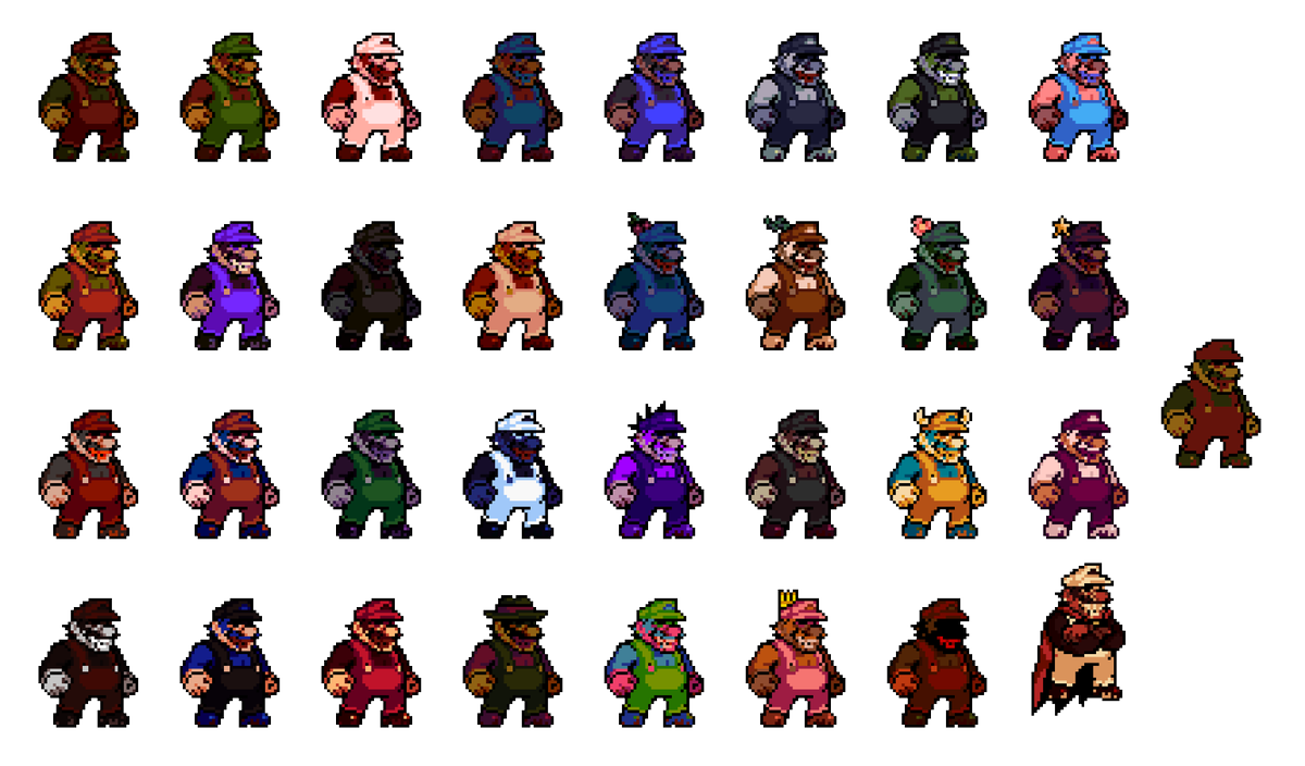The All-Father Alts are plentiful... Try and name all the refs if you can mwuahahaha #marioexe #horrorbrew #roa