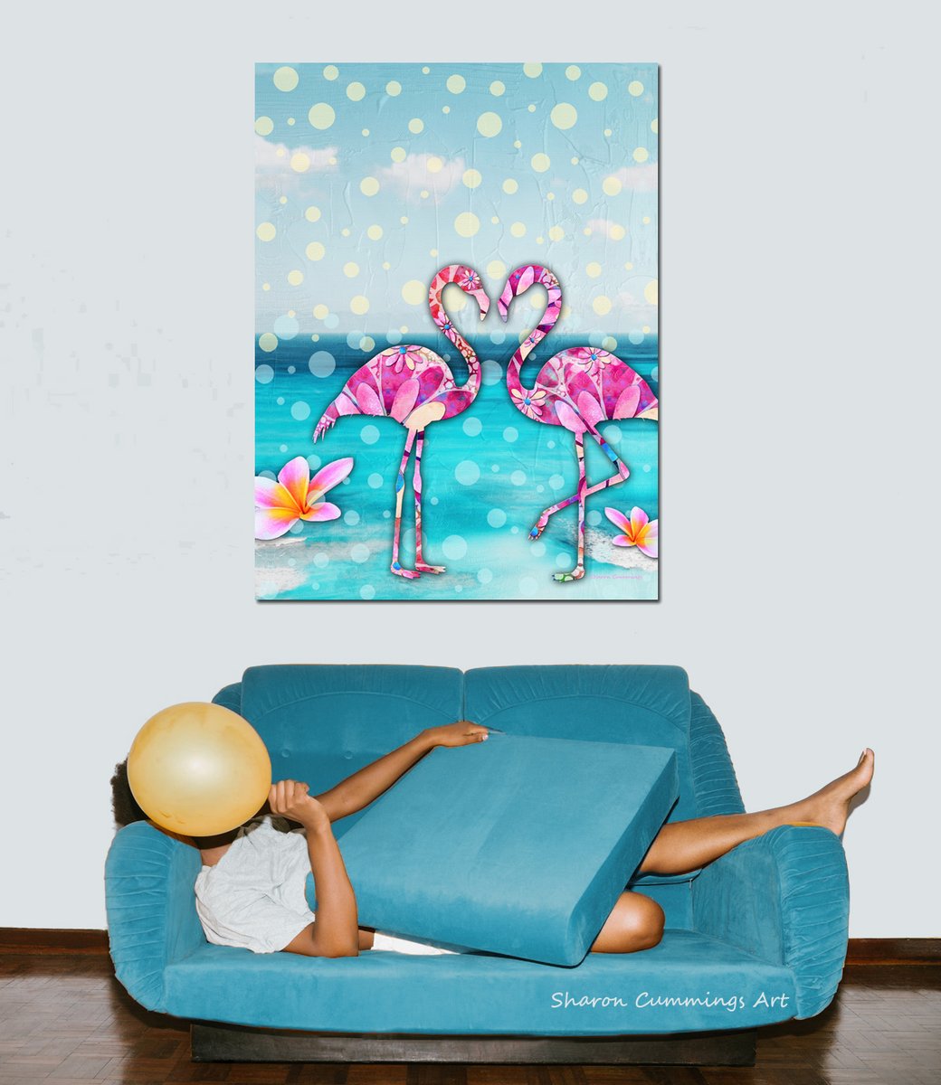Flamingo Paradise HERE: fineartamerica.com/featured/flami… #flamingo #flamingos #pink #tropical #coastal #beach #beachvibes #beachhouse #Florida #floridalife #Floridian #art #artwork #bird #birds #birding #fun #cute #buyINTOART #FillThatEmptyWall