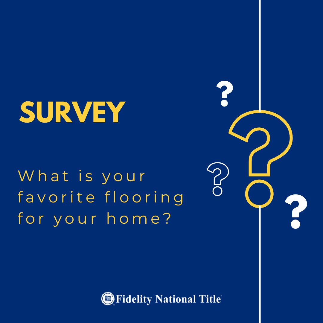 What is your favorite flooring for your home?
.
.
#TrustworthyTitle #Homeownership #SecureTransactions #KeyToSuccess #PropertyOwnershipSecurity #RealEstateTransactions #FidelityNationalTitle #FNT