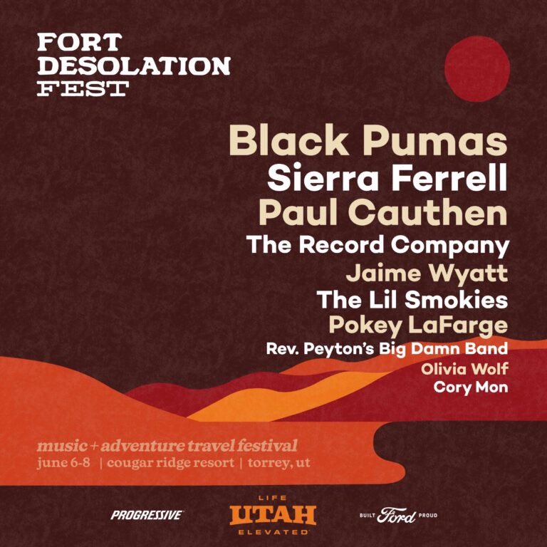 Stoked to join the great lineup in Utah next weekend for Fort Desolation Fest! We’re performing on Friday, you can find the ticket link for this and all show dates at TheRecordCompany.net/tour