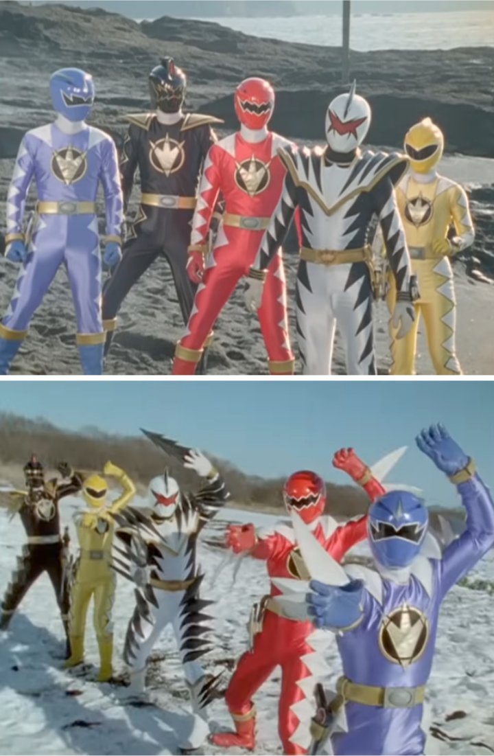 Burst Out Rampage 🦖🔵⚫🔴⚪🟡 #abaranger #supersentai