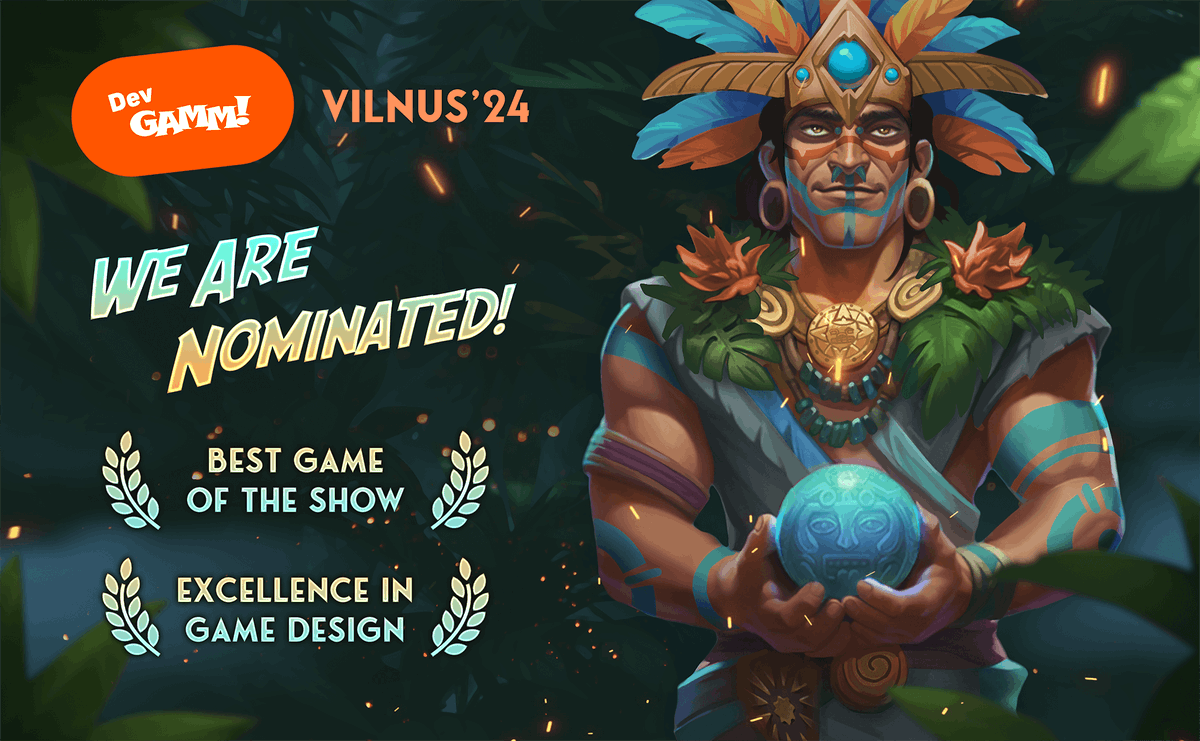 Attention, adventurers! Gather 'round the campfire!
Untraveled Lands: Chantico has been nominated for two prestigious awards at the upcoming DevGAMM Awards in Vilnius on June 15th!

We are competing for Best Game of the Show and Excellence in Game Design!

Wish us luck,