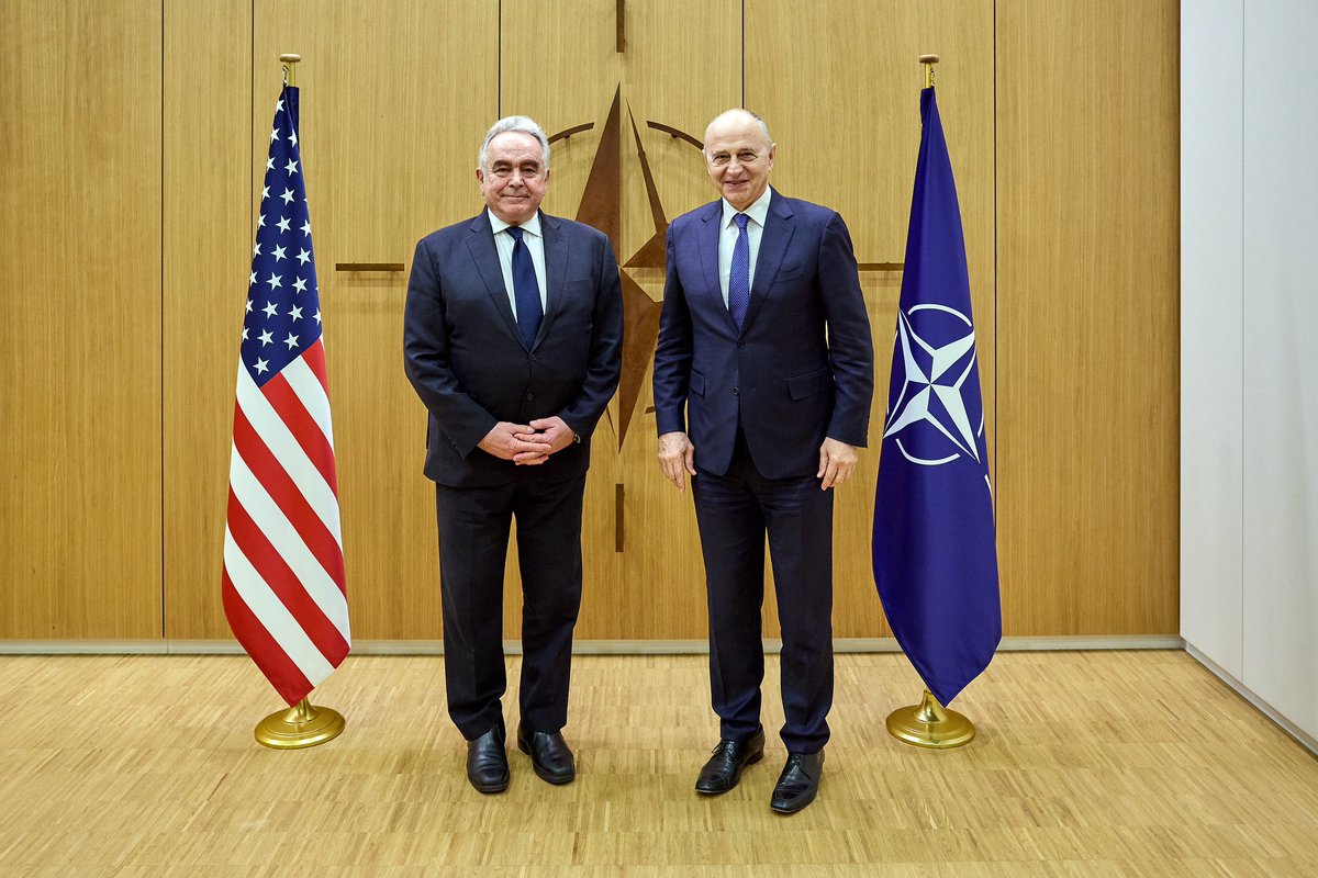 Great to see @NATO Deputy SecGen @Mircea_Geoana again to continue our conversation on the global security landscape and prepare for the #NATOSummit in Washington. NATO is bigger, stronger, and more united than ever.