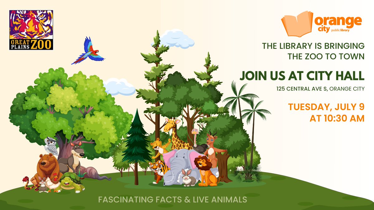 See who from the zoo is coming to Orange City!