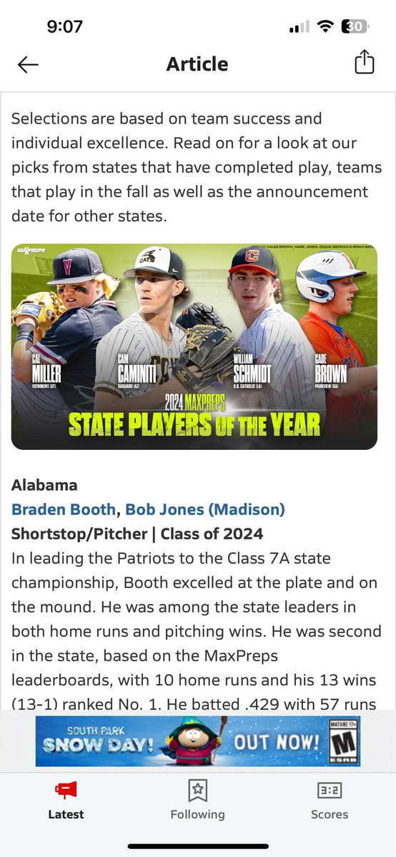 Honored to be named the Utah High school player of the year! Junior season was a great one! 1 more season to go.
<a href="/ViewmontBB/">ViewmontBaseball</a> <a href="/MTNWESTBsebll/">MountainWestBaseball</a> <a href="/PrepBaseballUT/">Prep Baseball Utah</a>