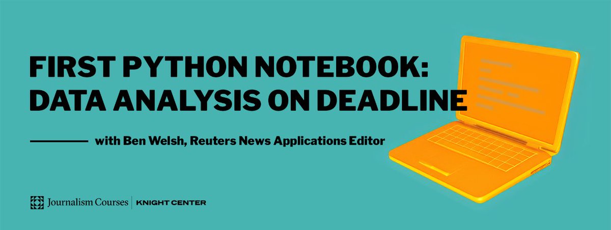 Discover the power of Python in data journalism with our upcoming course led by @palewire, @reuters News Applications Editor! Register now for $95: bit.ly/3weAJvm #Python #JournalismCourses #DataJournalism #ddj