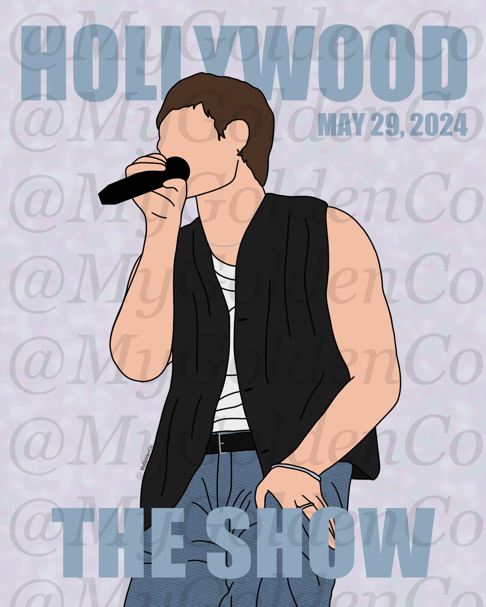 #TSLOTHollywood commemorative poster is available for order on my site now!! #TheShowLiveOnTour #NiallHoran