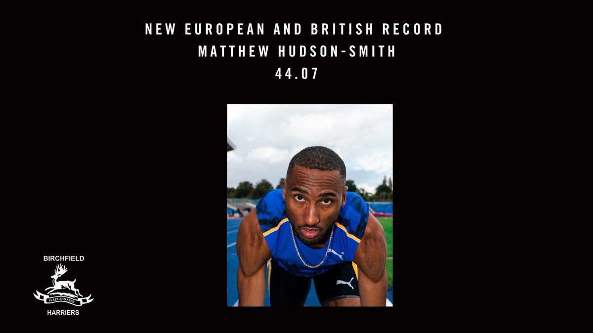 Birchfield Harriers (@birchfield1877) on Twitter photo Fantastic run from Matthew Hudson-Smith to break the European and British 400m record. His 44.07 in Oslo continues his great start to the 2024 season. Congratulations <a href="/mattonthefloor/">Matt hudson-smith</a> Fantastic run from Matthew Hudson-Smith to break the European and British 400m record. His 44.07 in Oslo continues his great start to the 2024 season. Congratulations <a href="/mattonthefloor/">Matt hudson-smith</a>