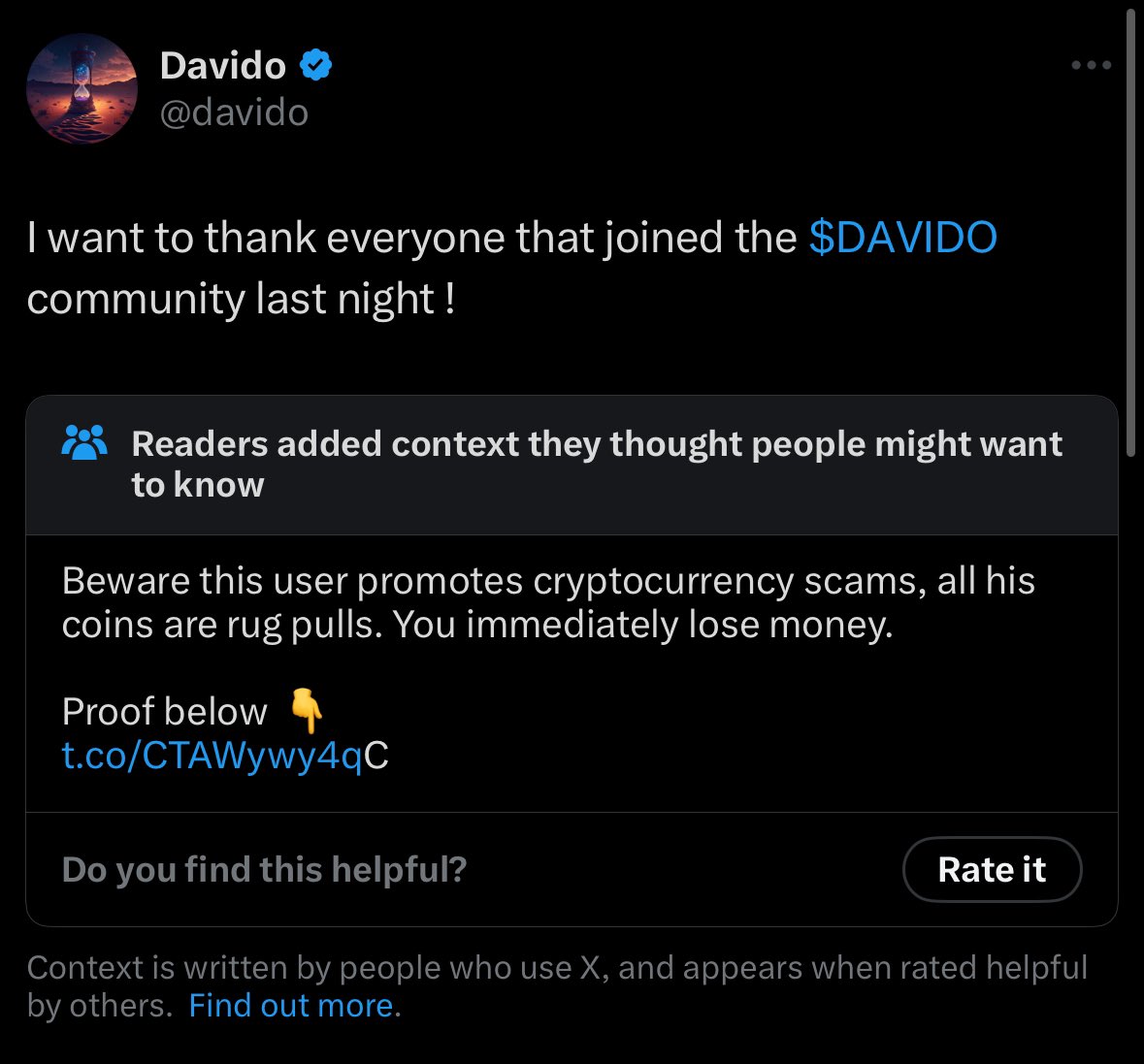 TheMahleek's tweet photo. Community Note don catch Davido 😭😭😭 https://t.co/CAMjKVafY6