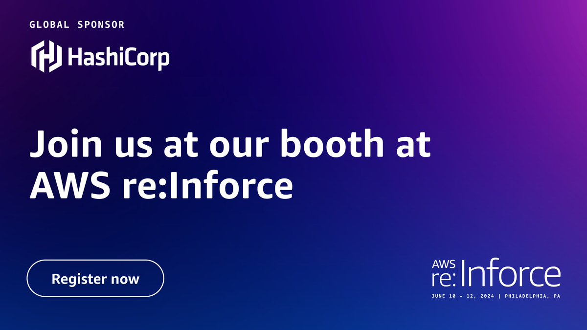 Come learn how to protect, inspect, and connect the sensitive elements across your cloud infrastructure to reduce credential exposure, enforce least-privileged access, and stop secret sprawl. Join us on June 11-12 to connect with our team. #AWSPartner hashi.co/45218cq