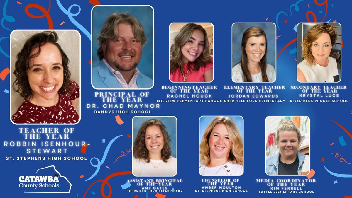 catawbaschools's tweet photo. 🎉 Congratulations to all our "Of the Year" recipients! 🎉

We are incredibly proud of the dedication and excellence demonstrated by our outstanding educators and staff! Your hard work and commitment to excellence inspire us all! https://t.co/mZXMoHrB8S