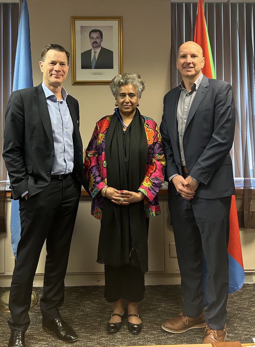 Welcomed Mr. Brett Savill, CCO of the #Australia based Institute for Peace and Economics, & Mr. Michael Collins, IEPs Executive Director- Americas to ⁦@Eritrea_UN⁩ . Discussed #Eritrea’s development priorities, peace & security challenges in the region. Will remain engaged