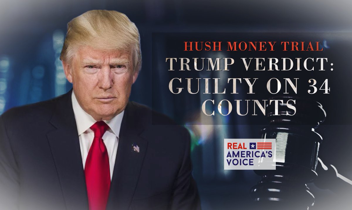 🚨BREAKING: New York Jury Finds President @realDonaldTrump GUILTY in Bragg Case on all 34 counts. Watch LIVE➡ bit.ly/plutorav Watch Our Full Coverage Here: rumble.com/v4yfthh-trump-…