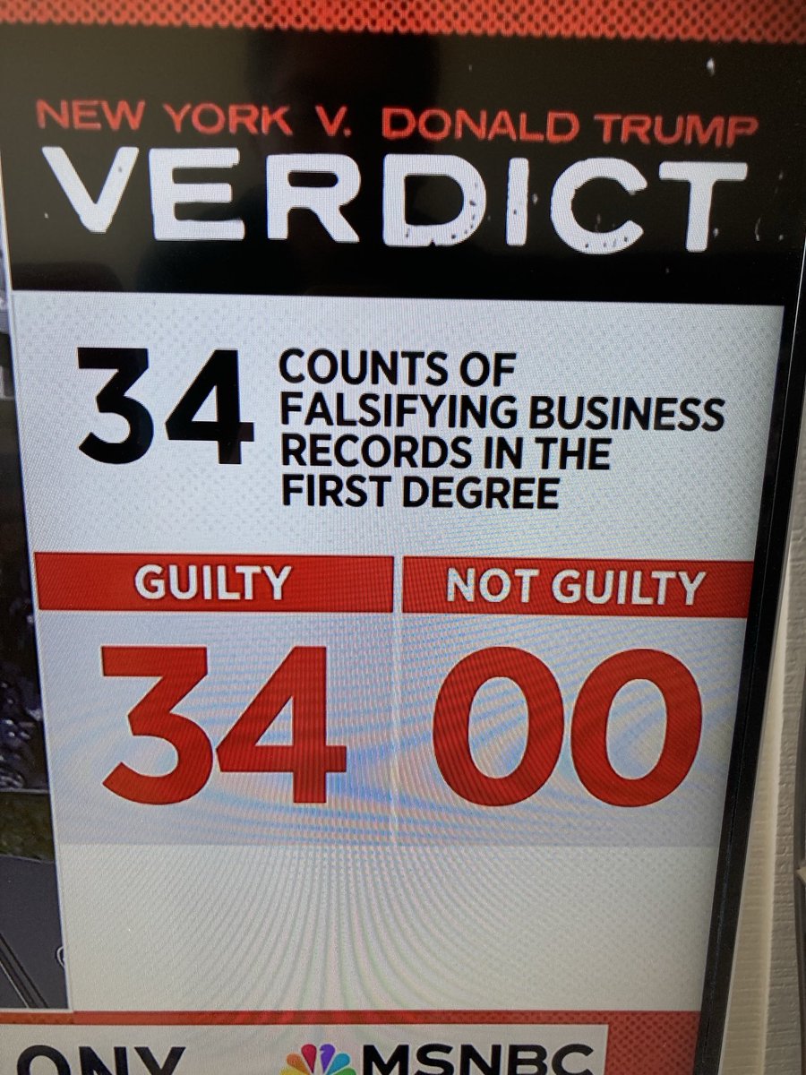 #Trump #Guilty. Unanimous on all counts. #Justice and accountability #RuleofLaw