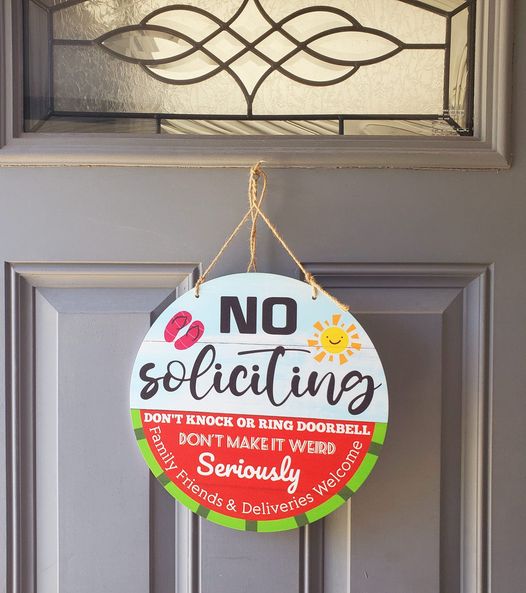 Replaced the small boring No Soliciting Sign and this one is working! amzn.to/3wWGhuA
#amazonaffiliate #amazonfindsyoucantlivewithout