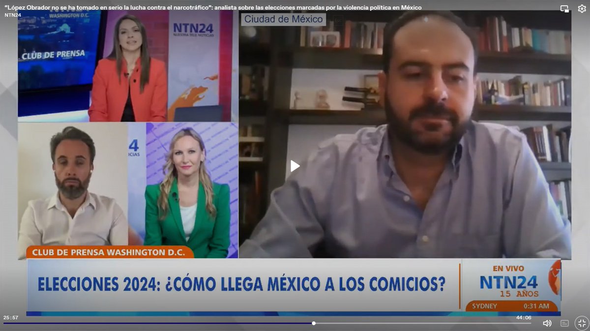1. Simpatía no es igual que desempeño

2. Las encuestas han pasado de ser mediciones a  propaganda política

3. Hay propuestas electorales y judiciales MUY preocupantes para la democracia 👩‍⚖️

#Elecciones2024 🇲🇽

Entrevista con <a href="/pauchavez/">Paulina Chávez A.</a> 🔝 <a href="/NTN24/">NTN24</a> 👇

rb.gy/g5eja1