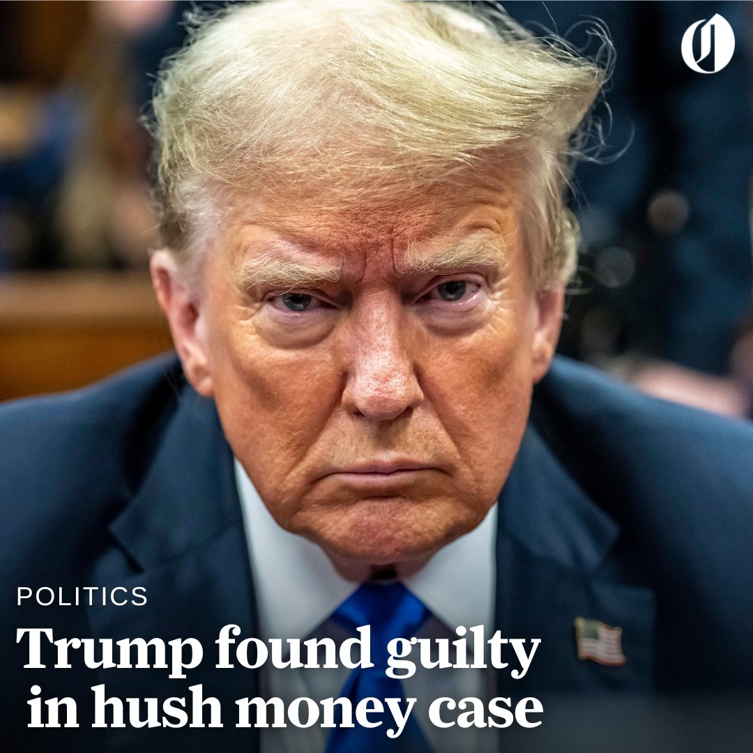 Donald Trump became the first former president to be convicted of felony crimes Thursday as a New York jury found him guilty of falsifying business records in a scheme to illegally influence the 2016 election through hush money payments.

oregonlive.com/nation/2024/05…