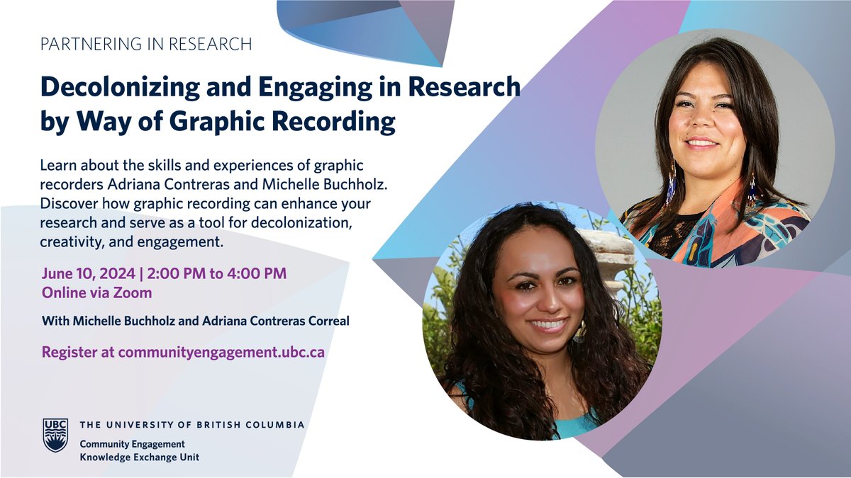 UBC’s Knowledge Exchange Unit and the Office of Community Engagement are offering a deep dive into how graphic recording can be a tool for decolonization and anti-racism. Go to communityengagement.ubc.ca/events/2024-ju… to register.