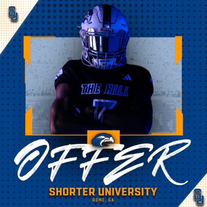 Blessed to receive an offer from Shorter University @SU_Coach_Robles <a href="/SAHSJackets/">SAHS Jacket Football</a> <a href="/RecruitSAHS/">#RecruitSAHS</a>
