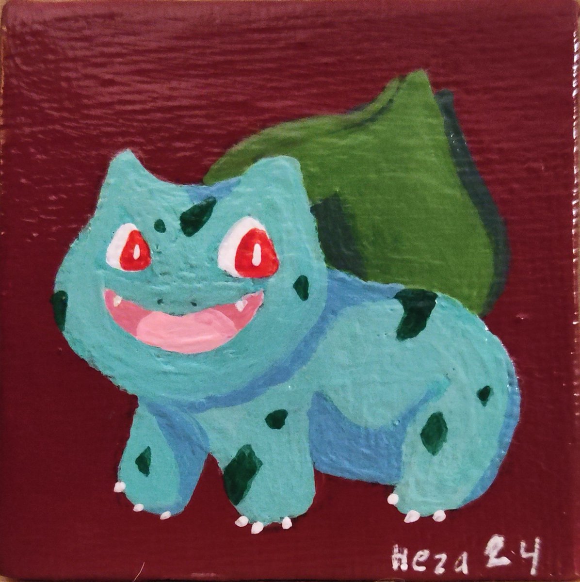 Today's mini painting... A friend c:

#Pokémon
#Bulbasaur
#minipainting