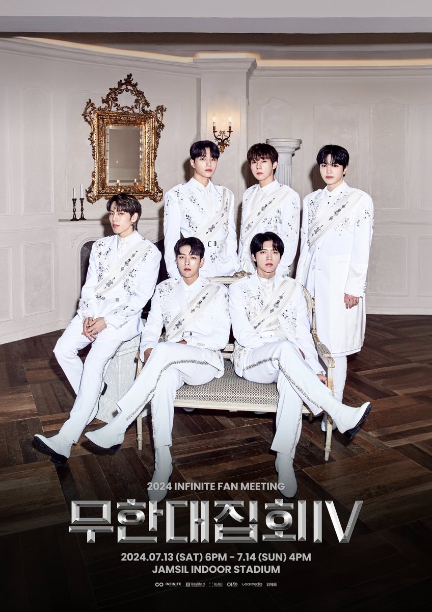 IFNT_Official_'s tweet photo. 2024 INFINITE FAN MEETING 
[무한대집회Ⅳ] MAIN POSTER
　
📍공연 일시
2024.07.13 (SAT) 6PM ~ 2024.07.14 (SUN) 4PM (KST) 
📍공연 장소
잠실 실내체육관
📍판매처
위메프 공연티켓
🔗https://t.co/KIqHFsJrXH
　
#인피니트 #INFINITE
#FANMEETING #무한대집회 https://t.co/3h9e95bKjV