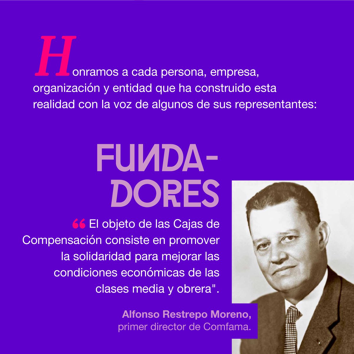 Hace 70 años⏳, en la XI Asamblea General de la @andicolombiaoficial, en Medellín, se aprobó una proposición que le dio vida al subsidio familiar y con él a las Cajas de Compensación Familiar 🤝. Dos meses después, Comfama, la primera del país, inició sus labores con 45 empresas