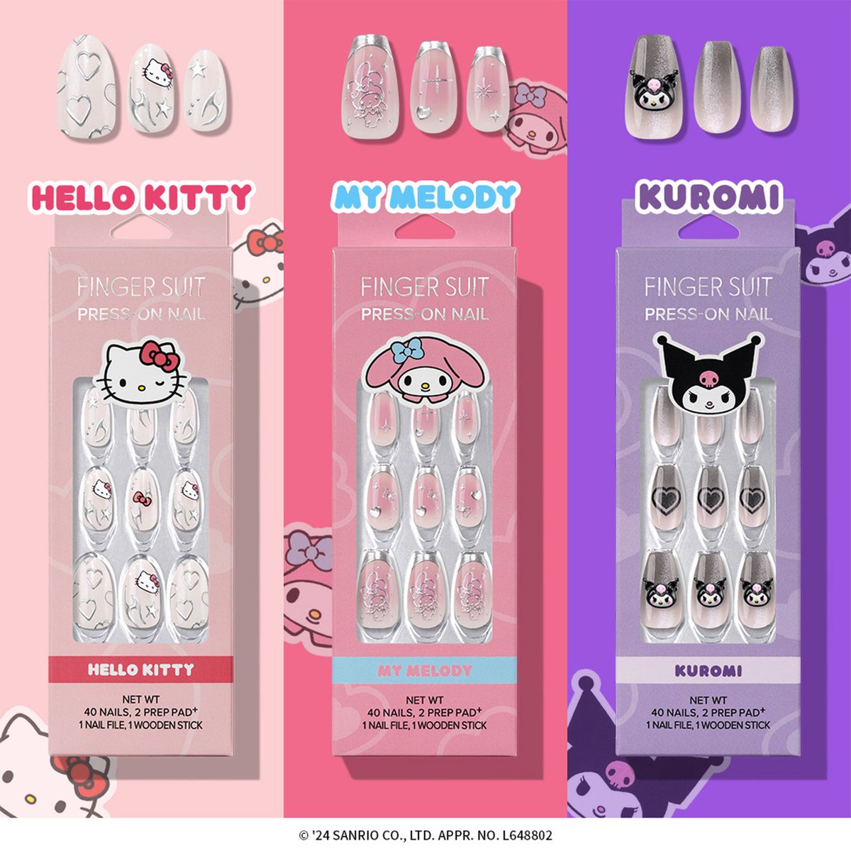 韓国発のネイルブランド「FINGER SUIT」からサンリオキャラクターズの 