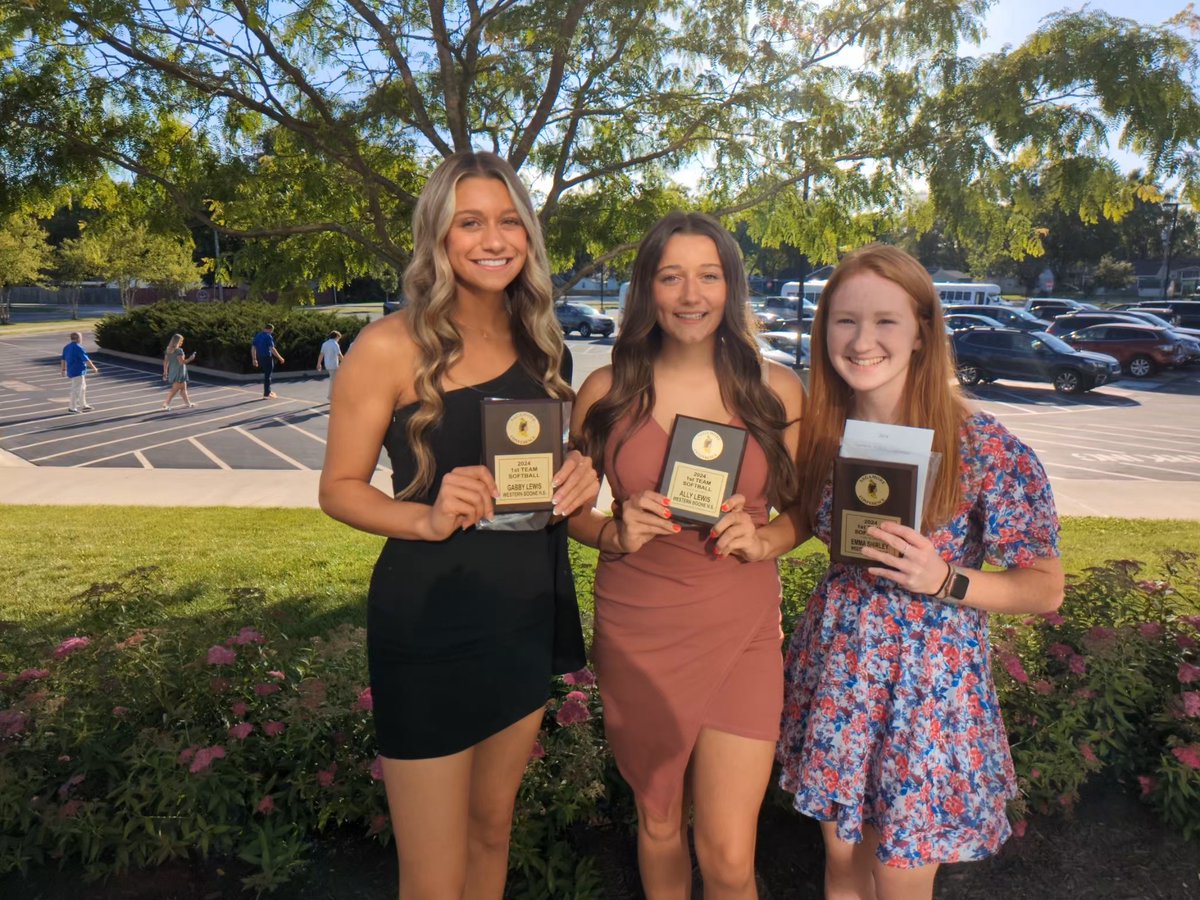 Congrats to Gabriella Lewis, Ally Lewis and Emma Shirley for First Team Sagamore All Conference 🥎