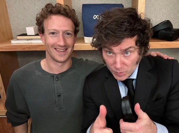 🚨 Milei con Mark Zuckerberg
