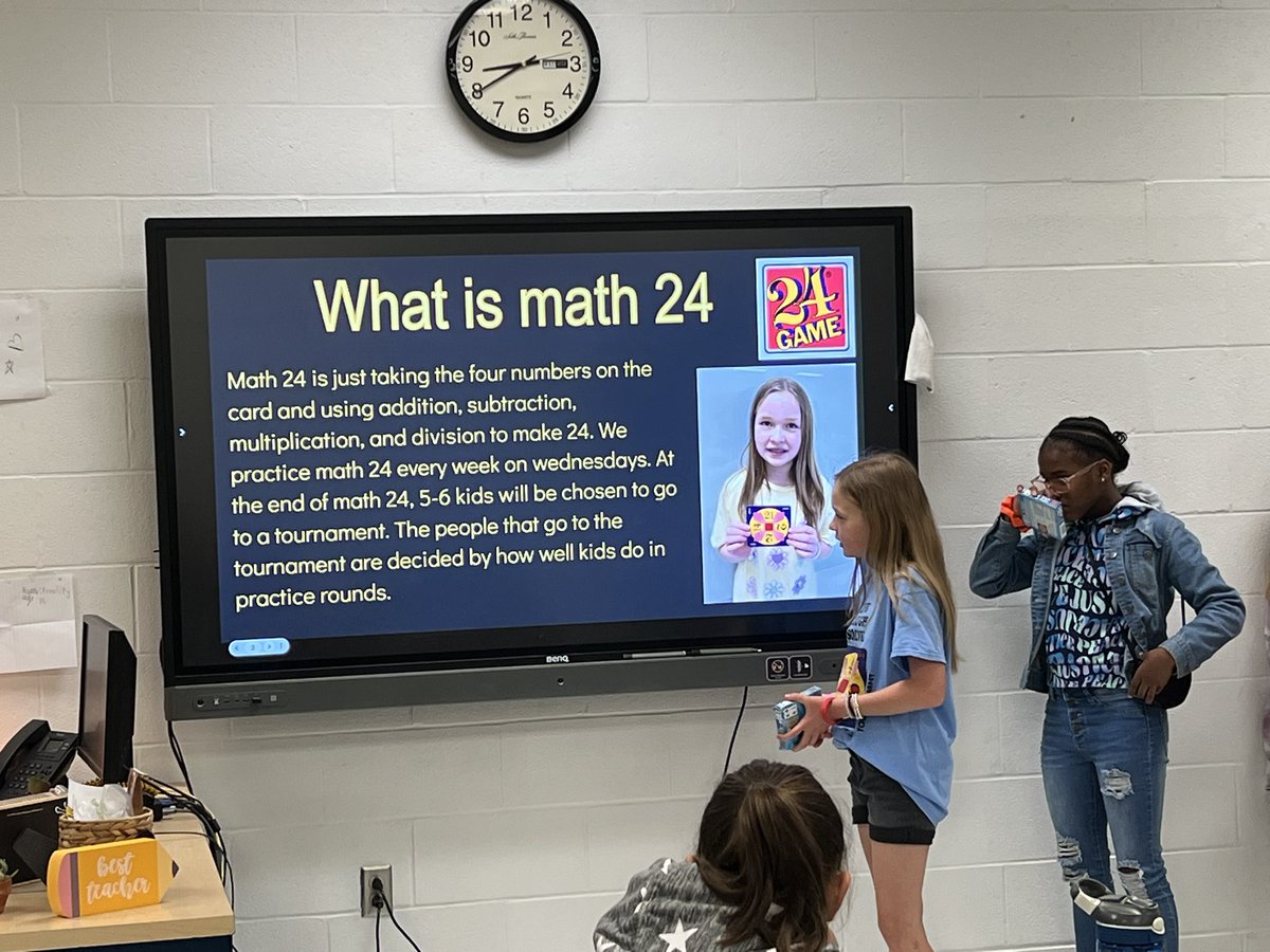 I’m so proud of this group! Our Math 24 Club created a presentation and went to each classroom to explain what Math 24 Club is all about and how to join next year! We even recorded a presentation for our 3rd graders in the other building to watch. <a href="/HDISchool/">Defer Intermediate School</a>
