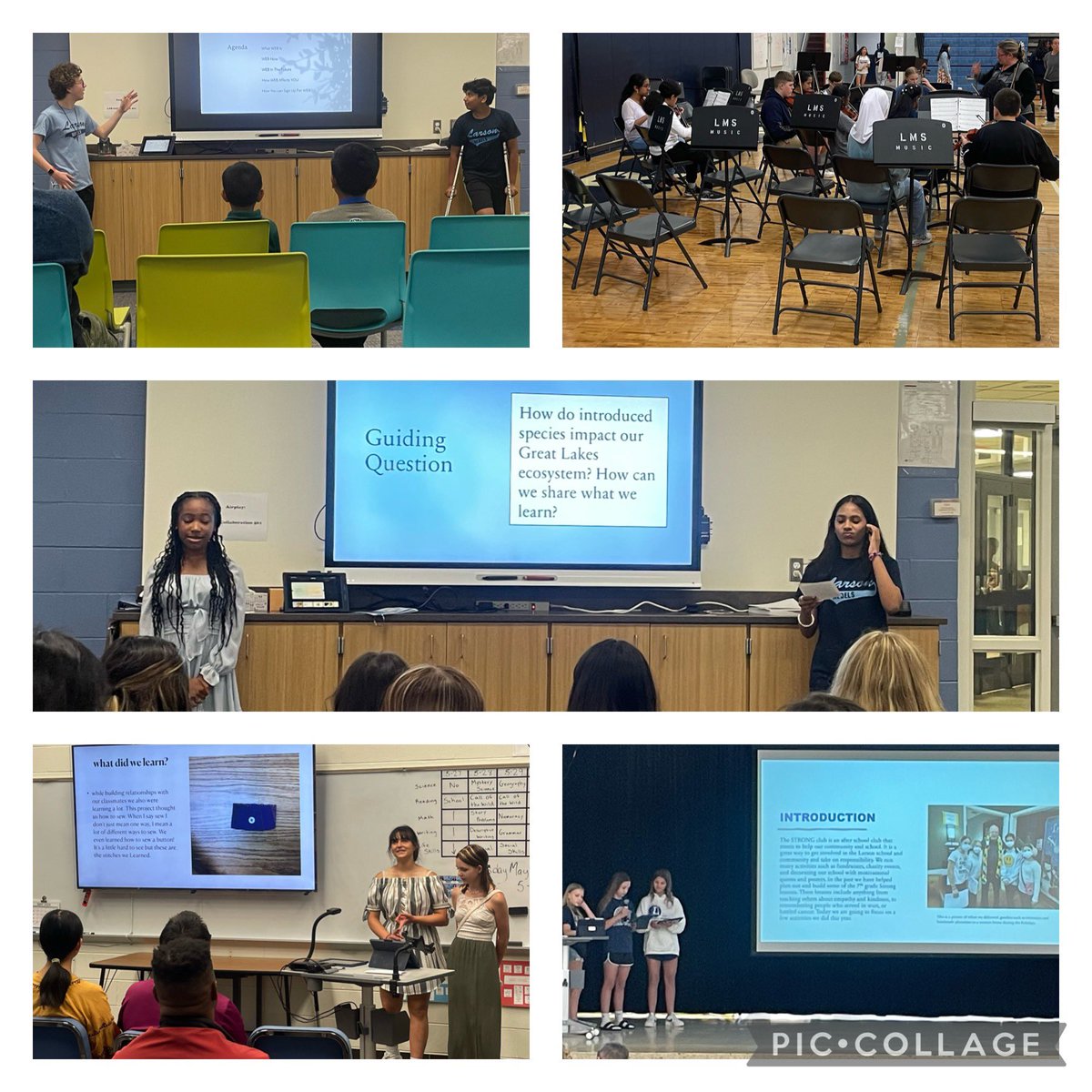 bzawislak5's tweet photo. From clubs, activities, sports, and classes! Loved hearing about our students’ passions at our annual @LarsonMS Celebration of Learning! Thanks to our students for being brave enough to share their love of learning with our community & @charlestull for organizing! #LarsonSTRONG https://t.co/wP22A34n01