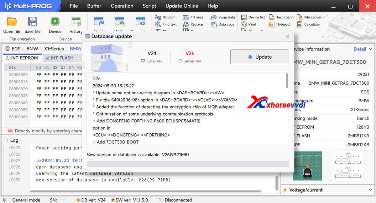Xhorsevvdi's tweet image. #xhorse Multi Prog V26 Database and Update 🆕🆕🆕
Software: dl.xhorse.com/product/multiP…
MultiProg: xhorsevvdi.com/wholesale/vvdi…
#multiprog #multiprogupdate #multiprogsoftware #7DCT300 #mercedesbenz #yogomo #Renesas