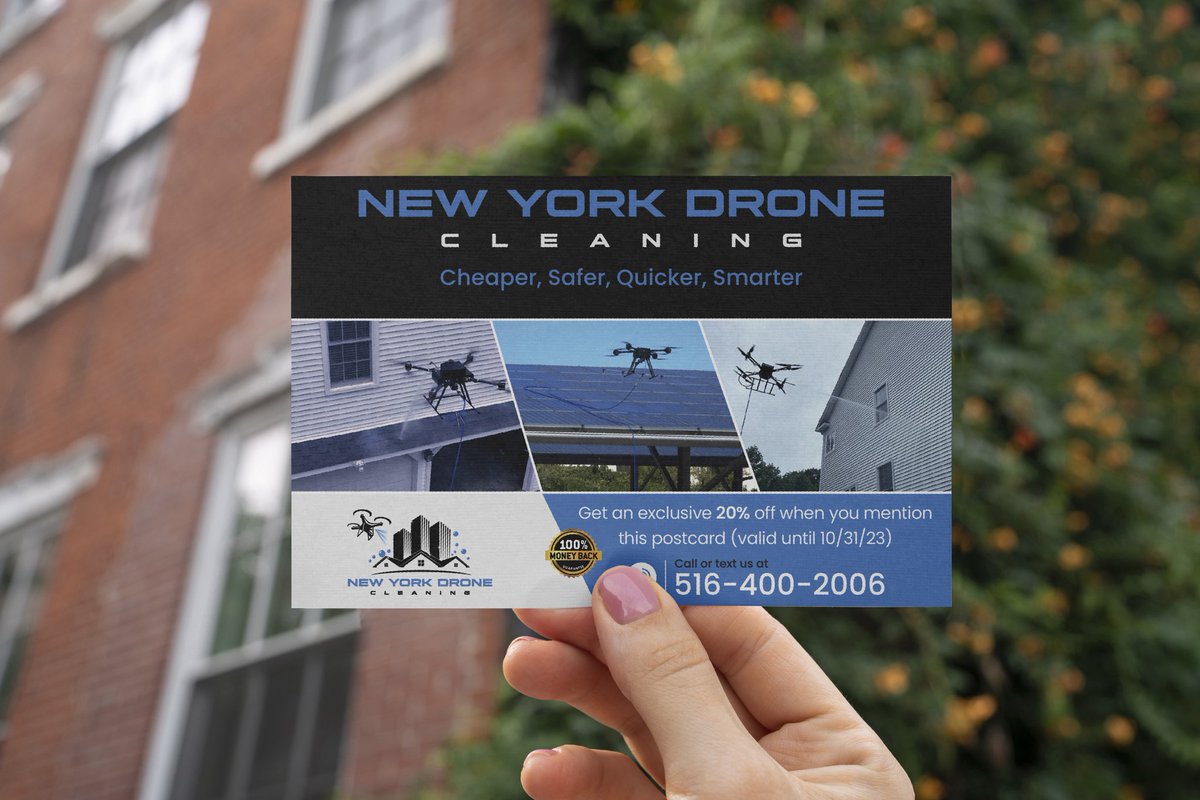 Post card design for new york drone cleaning service
#postcard #cleaningservice