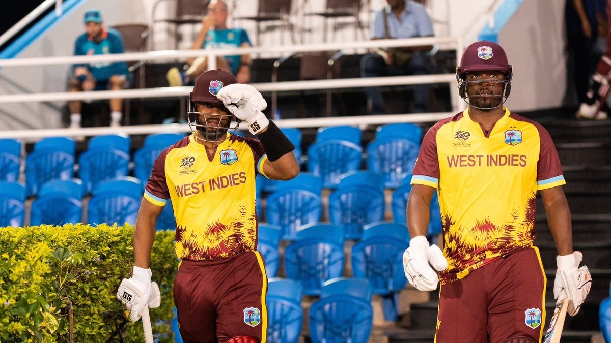 WEST INDIES SMASHED 257/4 AGAINST AUSTRALIA IN THE WARM UP MATCH. 🤯🔥 Nicholas Pooran - 75 (25). Rovman Powell - 52 (25). Sherfane Rutherford - 47* (18).