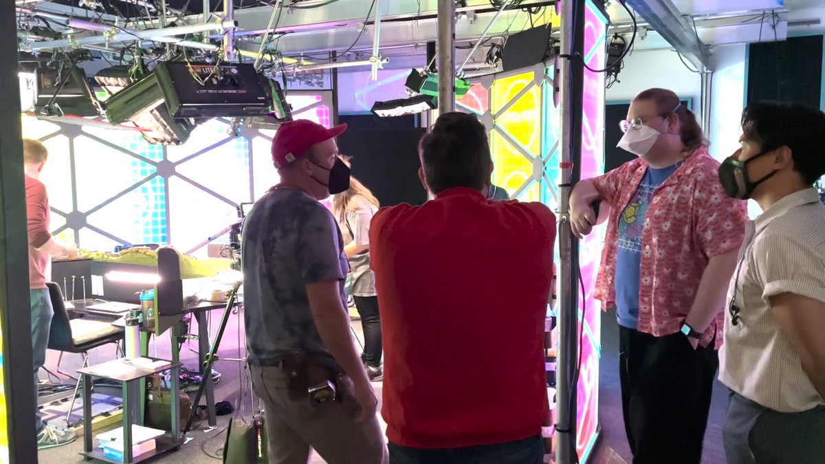 i have so few pictures of myself doing what I do - it's incredibly strange and exciting to see myself pop up in behind the scenes footage, and to even be interviewed about the projections! rare sightings of me actually in the dome in the new FHJY crew bts video up on dropout now!