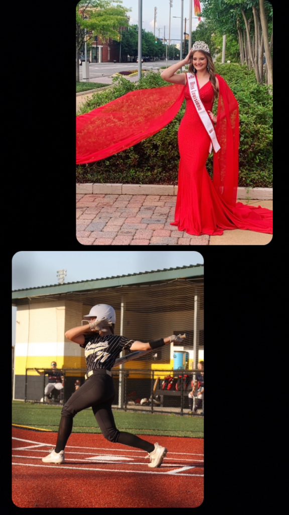 I have the best of both worlds! Committed to softball AND the National American Miss Louisiana Teen title.